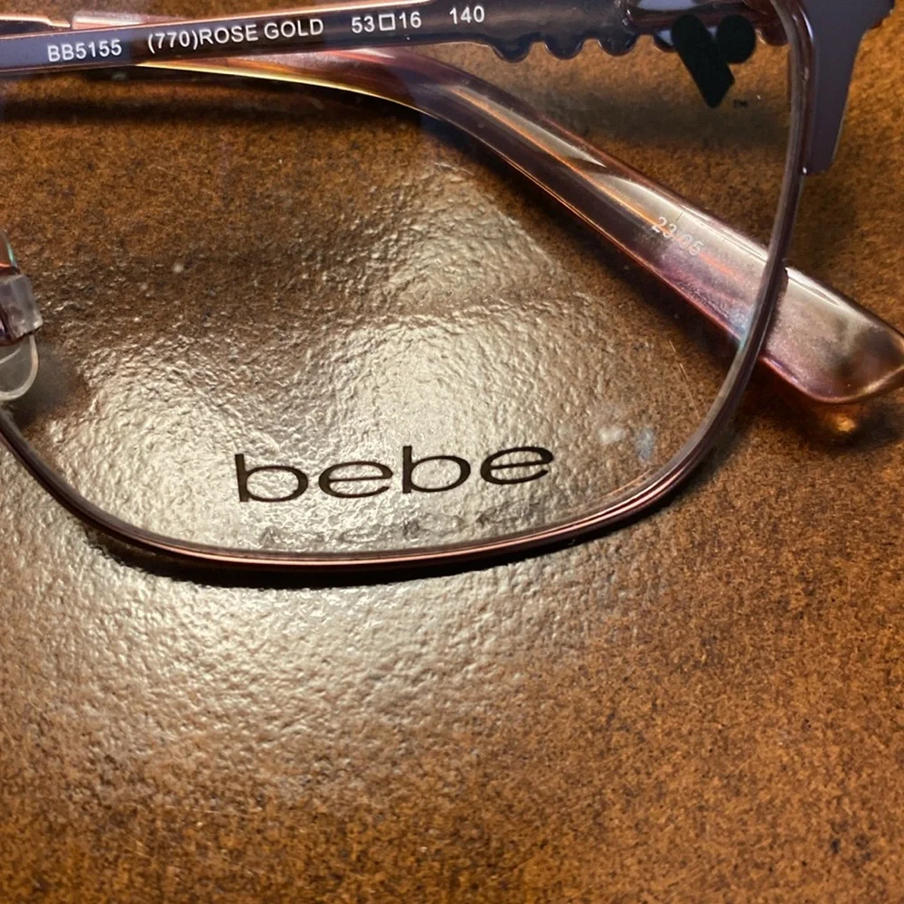 Bebe New Brown Glasses Semi-Rimless Design and free new BeBe crossbody bag